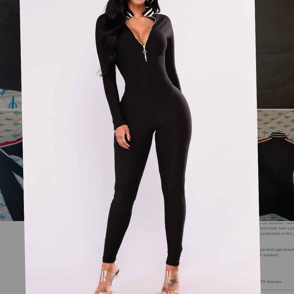 Fashion Nova All Zipped up jumpsuit